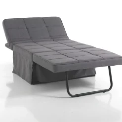 Quick longue kappa pouf trasformabile letto in tessuto grigio 95x70xh40 cm