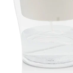 Raffy medium vaso autoinnaffiante per esterno e interno fiordaliso large bianco opaco e trasparente d17.3xh21.2 cm