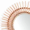 Rays-c natural specchio da parete natural in rattan e vetro 60x55 cm