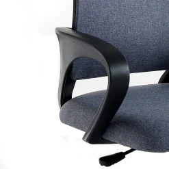 Rik poltrona da ufficio regolabile e girevole in tessuto di colore grigio con ruote 56x56 h85/95 cm