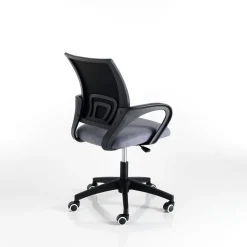 Rik poltrona da ufficio regolabile e girevole in tessuto di colore grigio con ruote 56x56 h85/95 cm