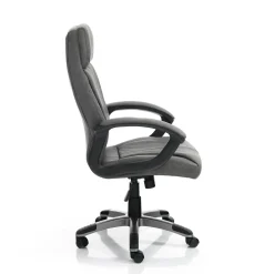 Rye grey sedia da ufficio regolabile e girevole in pelle sintetica grigio effetto invecchiato 64x63 h111/121 cm