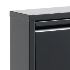 Sandy dark grey scarpiera a parete 1 anta metallo colore antracite h375 l75 p125