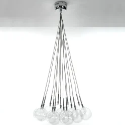 Sfere big lampadario con sfere in vetro trasparente d60 h80 cm