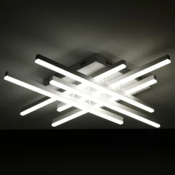 Shanghai plafoniera led in allumino bianco opaco l63 p63 h17 cm