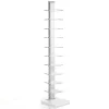 Sheer libreria a colonna 10 ripiani in acrilico trasparente e metallo cromato 30x30xh148 cm