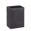 Slate bicchiere portaspazzolini in resina effetto cemento nero 7.5x5xh10 cm
