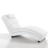 Sofia white chaise longue in pelle sintetica bianca h85 l62 p172 cm