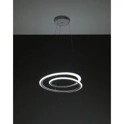 Spiral lampadario led in polipropilene bianco opaco filo regolabile d50 h165 cm