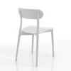 Stoccolma white sedia da interno esterno in polipropilene bianca opaco 42.5x50xh78 cm