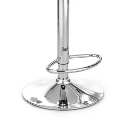 Susy sgabello bar regolabile in acrilico trasparente e metallo cromato 40x41xh56/76
