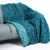 Tangle 3 plaid cotone 100% cotone colore grigio e blu cm 135 x 190
