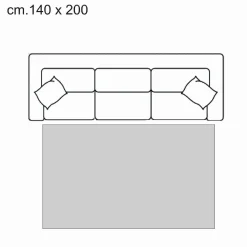 Tappeto corsia cm 57 x 180 anallergico antiacaro antiscivolo