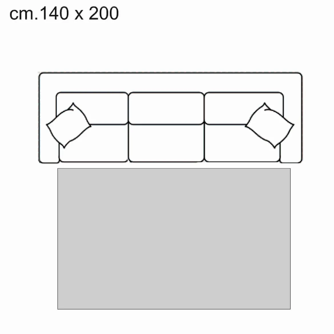 Tappeto corsia cm 57 x 180 anallergico antiacaro antiscivolo