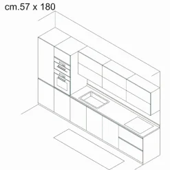 Tappeto corsia cm 57 x 180 anallergico antiacaro antiscivolo