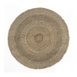 Tappeto rotondo BRAHMI SMALL in Seagrass per interno/esterno, d100 cm
