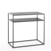Thin consolle in acciaio antracite opaco 80x40xh77 cm