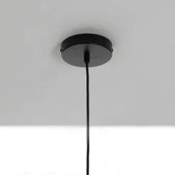 Tiago lampadario in acciaio nero opaco cavo regolabile d60 cm
