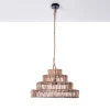 Tower lampadario in rattan colore naturale d50xh35 cm