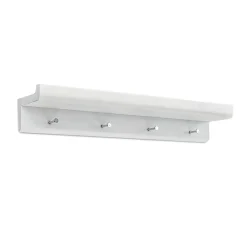 Trays mensola svuotatasche in legno laccato bianco 60x12xh10 cm