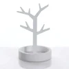 Tree portagioie laccato bianco opaco h13 d8 cm