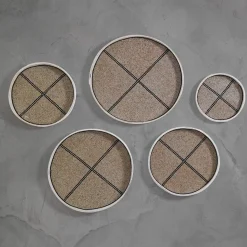 Truja set 5 piatti decorativi in bamboo marrone