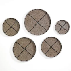 Truja set 5 piatti decorativi in bamboo marrone