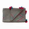 Tulsi plaid cotone 100% cotone grigio e rosso 190x135 cm