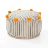 Venezia-a pouf rotondo cotone 100% made in india d50 h30 cm