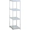 Vigio big scaffale in metallo cromato e abs bianco 31x38.5xh115 cm