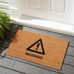 Warning zerbino in fibre di cocco con retro antiscivolo 75x45 cm