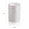 Wave bicchiere portaspazzolini poliresina bianca opaca d7.5 h11 cm