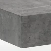 Waver cement tavolino in vetro piano finitura cemento 60x110 h40x cm