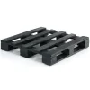 Yara black bancale in legno verniciato nero opaco superficie liscia 80x80x13 cm