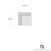 Yara dark grey elemento angolare in cotone dark grey con ricami e decorazioni artigianali 80x80x40 cm