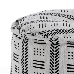 Yara morse pouf rotondo cotone 100% made in india d50 h30 cm