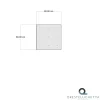 Yara optical pouf quadrato rivestimento cotone bianco dimensioni l80 p80 h20 cm (h35 con bancale)