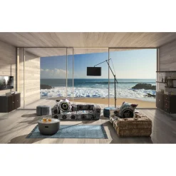 Yara sand elemento angolare in cotone sand decorato con cuciture artigianali 80x80x40 cm