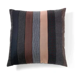 Yara stripes cushion rivestimento tessuto effetto lana cm 52x52 made in india