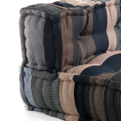 Yara stripes elemento angolare tessuto effetto lana interno in fibre di stoffe non sfoderabile 80x80x40 cm
