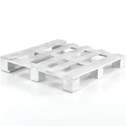 Yara white bancale in legno verniciato bianco opaco finitura liscia 80x80x13 cm